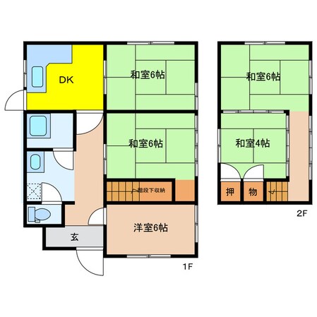 大垣市池尻町貸家の物件間取画像